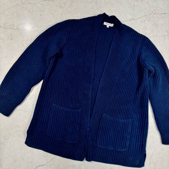 Madewell Navy Blue Cardigan Women’s Small 100% Cotton Quiet Luxury Normcore - Picture 15 of 16